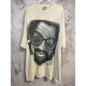 Vintage Mac Dre Rap Tee T Shirt Mens 4XL Tall White All Over Print Big Head Y2K